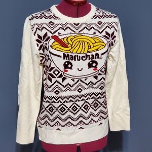 Maruchan Ramen Sweater Long Sleeve Top Womens Size L